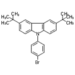 CAS 登录号:601454-33-5, 9-(4-溴苯基)-3,6-二(2-甲基-2-丙基)-9H-咔唑