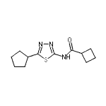 CAS 登录号：603073-36-5， N-(5-环戊基-1,3,4-噻二唑-2-基)环丁烷甲酰胺