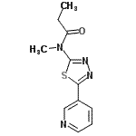 CAS 登录号：603075-75-8， N-甲基-N-[5-(3-吡啶基)-1,3,4-噻二唑-2-基]丙酰胺