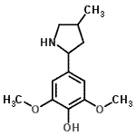 CAS 登录号：603090-19-3， 2,6-二甲氧基-4-(4-甲基-2-吡咯烷基)苯酚