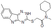 CAS 登录号：603946-21-0， N-环己基-N-甲基-2-[(8-甲基-2H-1,2,4-三嗪并[5,6-b]吲哚-3-基)硫代]-乙酰胺