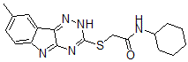 CAS 登录号：603946-22-1， N-环己基-2-[(8-甲基-2H-1,2,4-三嗪并[5,6-b]吲哚-3-基)硫代]-乙酰胺