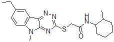CAS 登录号：603946-74-3， 2-[(8-乙基-5-甲基-5H-1,2,4-三嗪并[5,6-b]吲哚-3-基)硫代]-N-(2-甲基环己基)-乙酰胺