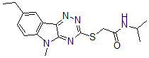 CAS 登录号：603946-82-3， 2-[(8-乙基-5-甲基-5H-1,2,4-三嗪并[5,6-b]吲哚-3-基)硫代]-N-(异丙基)-乙酰胺