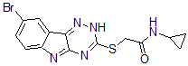 CAS 登录号：603946-95-8， 2-[(8-溴-2H-1,2,4-三嗪并[5,6-b]吲哚-3-基)硫代]-N-环丙基-乙酰胺