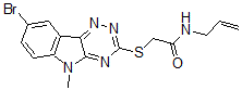 CAS 登录号：603947-02-0， 2-[(8-溴-5-甲基-5H-1,2,4-三嗪并[5,6-b]吲哚-3-基)硫代]-N-烯丙基-乙酰胺