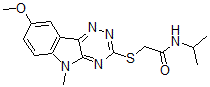 CAS 登录号：603947-64-4， 2-[(8-甲氧基-5-甲基-5H-1,2,4-三嗪并[5,6-b]吲哚-3-基)硫代]-N-(异丙基)-乙酰胺
