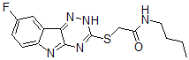 CAS 登录号：603948-01-2， N-丁基-2-[(8-氟-2H-1,2,4-三嗪并[5,6-b]吲哚-3-基)硫代]-乙酰胺