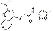 CAS 登录号：604794-52-7， 2-[[2-(异丙基)-4-喹唑啉基]硫代]-N-(5-甲基-3-异恶唑基)-乙酰胺