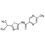 CAS 登录号:606096-81-5, N-(5-异丙基-1,3,4-噻二唑-2-基)-5-甲基-2-吡嗪甲酰胺