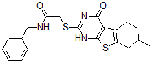 CAS 登录号：606106-65-4， 2-[(1,4,5,6,7,8-六氢-7-甲基-4-氧代[1]苯并噻吩并[2,3-d]嘧啶-2-基)硫代]-N-苄基-乙酰胺