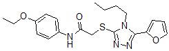 CAS 登录号：606111-33-5， 2-[[4-丁基-5-(呋喃-2-基)-4H-1,2,4-三唑-3-基]硫代]-N-(4-乙氧基苯基)-乙酰胺