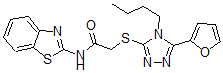 CAS 登录号：606111-49-3， N-2-苯并噻唑基-2-[[4-丁基-5-(呋喃-2-基)-4H-1,2,4-三唑-3-基]硫代]-乙酰胺
