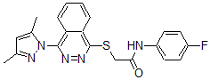 CAS#: 606122-31-0, 2-[[4-(3,5-Dimethyl-1H-Pyrazol-1-Yl)-1-Phthalazinyl]Thio]-N-(4-Fluorophenyl)-Acetamide