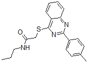 CAS 登录号：606132-30-3， 2-[[2-(4-甲基苯基)-4-喹唑啉基]硫代]-N-丙基-乙酰胺