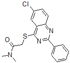 CAS 登录号：606132-58-5， 2-[(6-氯-2-苯基-4-喹唑啉基)硫代]-N,N-二甲基-乙酰胺
