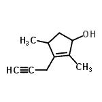 CAS 登录号：606489-93-4， 2,4-二甲基-3-(2-丙炔-1-基)-2-环戊烯-1-醇