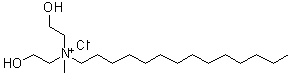 CAS 登录号:60687-90-3, N,N-二(2-羟基乙基)-N-甲基-1-十四烷氯化铵