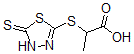 CAS # 60725-23-7, 2-[(4,5-Dihydro-5-Thioxo-1,3,4-Thiadiazol-2-Yl)Thio]-Propanoic Acid