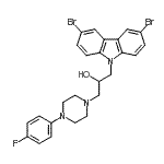 CAS 登录号：607393-54-4， 1-(3,6-二溴-9H-咔唑-9-基)-3-[4-(4-氟苯基)-1-哌嗪基]-2-丙醇