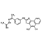 CAS 登录号：608126-75-6， (2Z)-2-(1-{3-[(5-羟基-4-甲基萘并[1,2-d][1,3]噻唑-2-基)氨基]苯基}亚乙基)肼甲脒