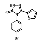 CAS 登录号:60870-40-8, 4-(4-溴苯基)-5-(2-呋喃基)-4H-1,2,4-三唑-3-硫醇