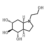 CAS 登录号：609344-58-3， (3aR,4S,5S,6R,7aR)-1-(2-羟基乙基)八氢-1H-吲哚-4,5,6-三醇