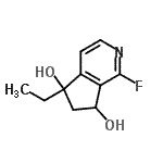 CAS 登录号：609771-42-8， 5-乙基-1-氟-6,7-二氢-5H-环戊二烯并[c]吡啶-5,7-二醇
