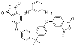CAS 登录号:61128-46-9, 5,5-((1-甲基乙亚基)二(4,1-亚苯基氧基))二-1,3-异苯并呋喃二酮与 1,3-苯二胺的聚合物