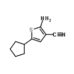 CAS 登录号：612504-42-4， 2-氨基-5-环戊基-噻吩-3-甲腈