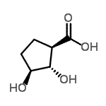 CAS 登录号：61348-34-3， (1R,2S,3S)-2,3-二羟基环戊烷羧酸