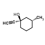 CAS 登录号：615266-86-9， (1R,3R)-1-乙炔基-3-甲基环己醇