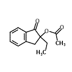 CAS 登录号：615574-93-1， 2-乙基-1-氧代-2,3-二氢-1H-茚-2-基乙酸酯