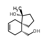 CAS 登录号：615582-11-1， (1R,5R,10R)-10-(羟基甲基)-1-甲基螺[4.5]癸-7-烯-1-醇