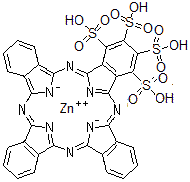 CAS 登录号：61586-86-5， 29H,31H-酞菁-1,2,3,4-四磺酸,锌盐(1:1)