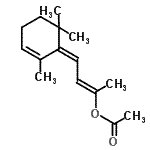 CAS 登录号:61693-39-8, (2E,4Z)-4-(2,6,6-三甲基-2-环己烯-1-亚基)-2-丁烯-2-基乙酸酯