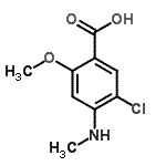 CAS 登录号：61694-98-2， 5-氯-2-甲氧基-4-(甲基氨基)苯甲酸
