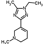 CAS 登录号：622403-90-1， 5-(1-乙基-5-甲基-1H-1,2,4-三唑-3-基)-1-甲基-1,2,3,6-四氢吡啶