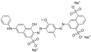 CAS 登录号：6227-20-9， 3-[[4-[[6-(苯胺基)-1-羟基-3-磺酸基-2-萘基]偶氮]-5-甲氧基-邻甲苯基]偶氮]萘-1,5-二磺酸三钠