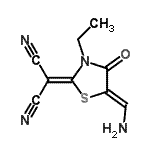 CAS 登录号：623550-82-3， [(5Z)-5-(氨基亚甲基)-3-乙基-4-氧代-1,3-噻唑烷-2-亚基]丙二腈