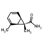 CAS 登录号：62359-75-5， (1R,6R,7S)-2,7-二甲基双环[4.1.0]庚-2,4-二烯-7-甲酰胺