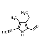 CAS 登录号：623945-15-3， 3-乙基-5-乙炔基-4-甲基-1H-吡咯-2-甲醛