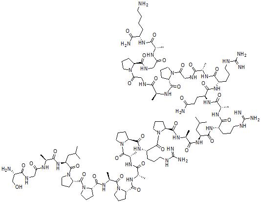 CAS#: 624735-22-4, L-Serylglycyl-L-Alanyl-L-Leucyl-L-Prolyl-L-Prolyl-L-Alanyl-L-Prolyl-L-Alanyl-L-Alanyl-L-Prolyl-L-Arginyl-L-Prolyl-L-Alanyl-L-Leucyl-L-Arginyl-L-Alanyl-L-Glutaminyl-L-Arginyl-L-Alanylglycyl-L-Prolyl-L-Alanylglycyl-L-Prolylglycyl-L-Alanyl-L-Lysinamide
