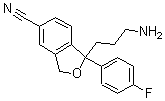CAS 登录号:62498-69-5, 1-(3-氨基丙基)-1-(4-氟苯基)-1,3-二氢-5-异苯并呋喃甲腈