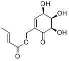CAS 登录号:62532-49-4, 2-巴豆酰氧基甲基-(4R,5R,6R)-4,5,6-三羟基环己-2-烯酮