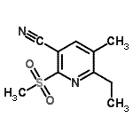 CAS 登录号：625375-63-5， 6-乙基-5-甲基-2-(甲基磺酰基)烟腈