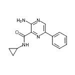 CAS 登录号：625459-46-3， 3-氨基-N-环丙基-6-苯基-2-吡嗪甲酰胺