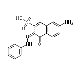 CAS 登录号:6300-24-9, (3E)-7-氨基-4-氧代-3-(苯基亚肼基)-3,4-二氢-2-萘磺酸