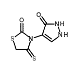 CAS 登录号：630403-90-6， 3-(3-氧代-2,3-二氢-1H-吡唑-4-基)-4-硫代-1,3-噻唑烷-2-酮