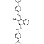 CAS 登录号：6311-07-5， 2-(2-{3-甲基-4-[(E)-(5-硝基-2-吡啶基)偶氮]-1-萘基}肼基)-5-硝基吡啶